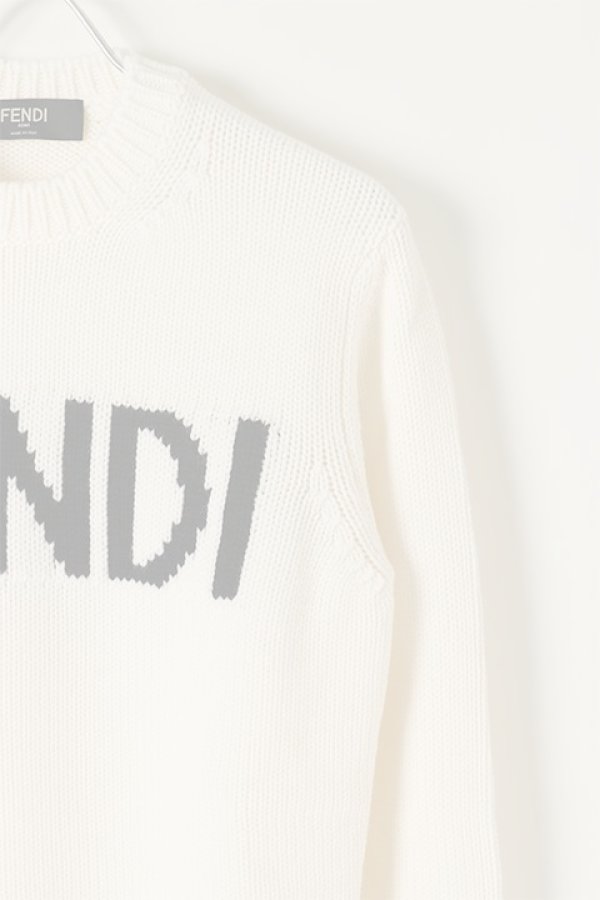 画像3:   FENDI フェンディ FENDI MENS SWEATER {HFENFZZ387A3M3-WHT-BJA}  :HFENFZZ387-WHT  (3)