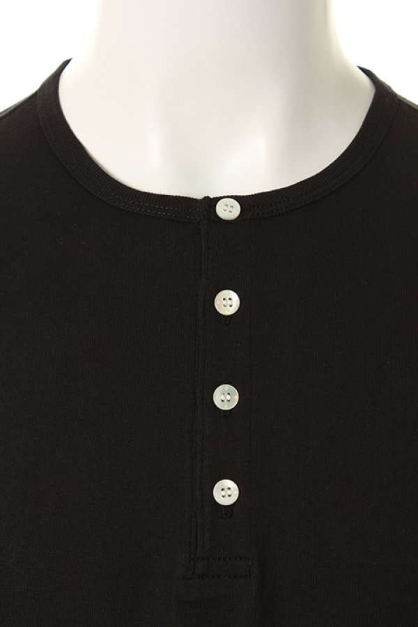 画像4: 【 30%OFF セール20,900円→14,630円】 T' ティー EGYPTIAN ORGANIC COTTON "GIZA45"series (Sea island club) Henley Neck Long Sleeve RELAX(S923){-AGS} (4)