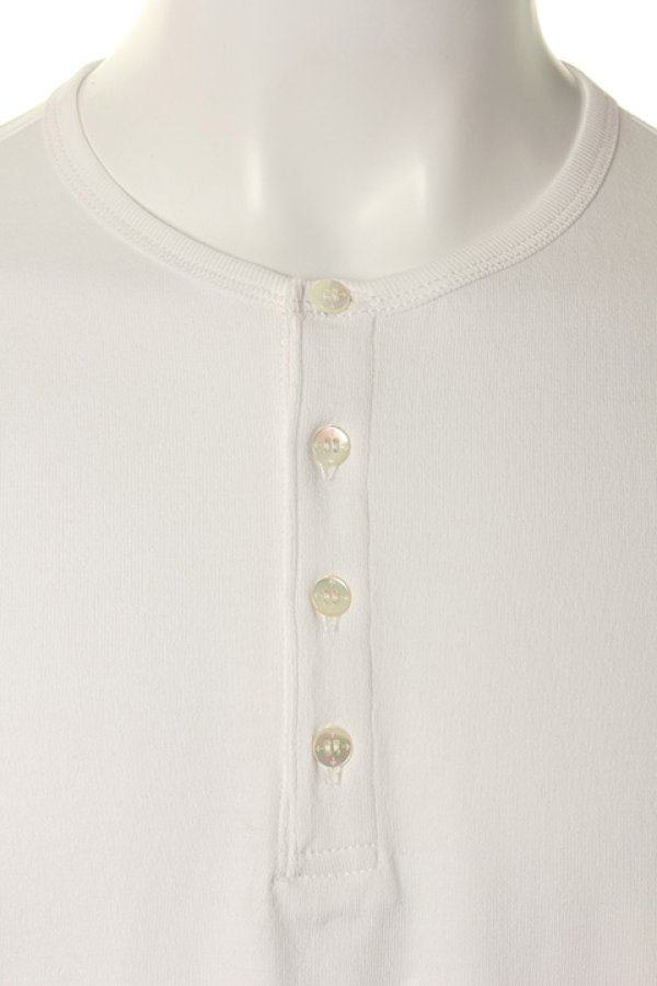 画像4: 【 30%OFF セール20,900円→14,630円】 T' ティー EGYPTIAN ORGANIC COTTON "GIZA45"series (Sea island club) Henley Neck Long Sleeve RELAX(S923){-AGS} (4)