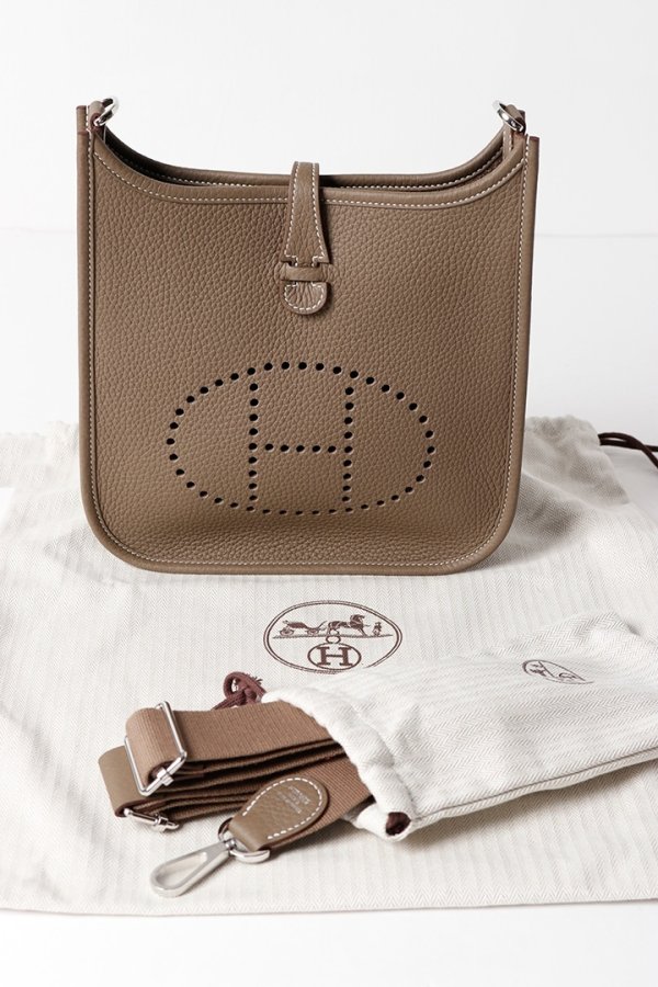 画像9: ★新品 HERMES エルメス Evelyn 23 Etoupe SHW{-BFS} (9)