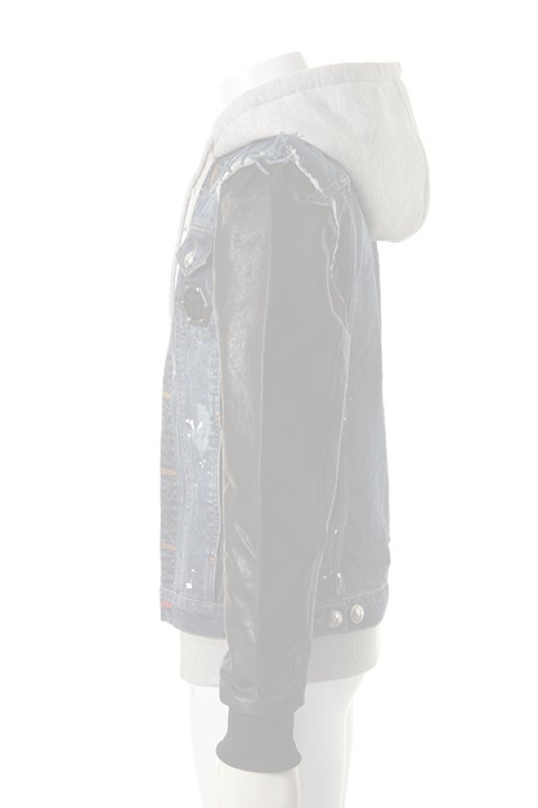 画像3:   PHILIPP PLEIN HOMME フィリッププレインオム denim jacket "how strong"{-AEA} (3)