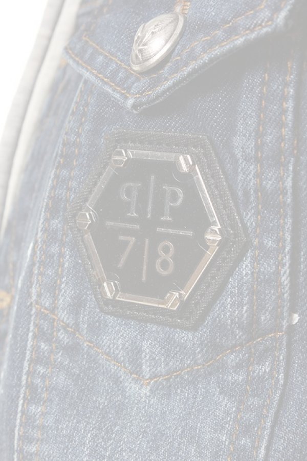 画像4:   PHILIPP PLEIN HOMME フィリッププレインオム denim jacket "how strong"{-AEA} (4)