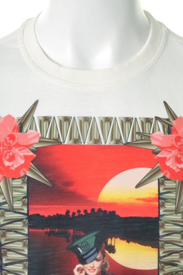 画像4: 【 50%OFF セール41,800円→20,900円】 PHILIPP PLEIN HOMME フィリッププレインオム t-shirt "pinup biker"{-ACA} (4)