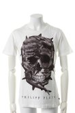 画像1: {SOLD}PHILIPP PLEIN HOMME フィリッププレインオム t-shirt “black skull”{-AES} (1)