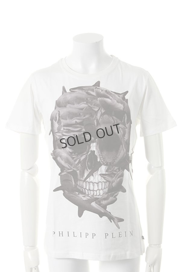 画像1: {SOLD}PHILIPP PLEIN HOMME フィリッププレインオム t-shirt “black skull”{-AES} (1)
