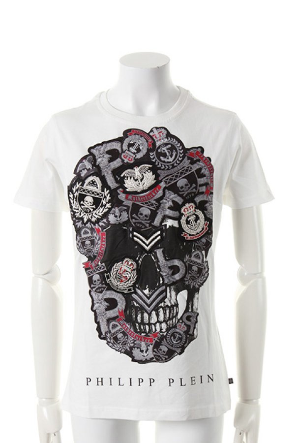 画像1: PHILIPP PLEIN HOMME フィリッププレインオム t-shirt 「electric」{-AES} (1)