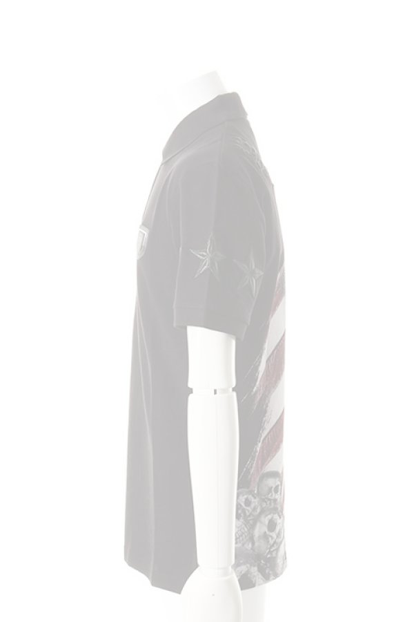 画像3:   PHILIPP PLEIN HOMME フィリッププレインオム polo 「american flag」{-AES} (3)