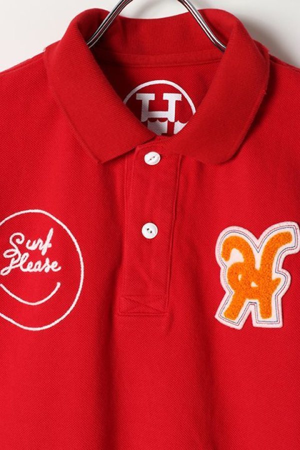画像2: 【 30%OFF セール18,700円→13,090円】 HORN GARMENT ホーンガーメント Icon Polo{HNM-0A-AP01-RED-BJS} (2)