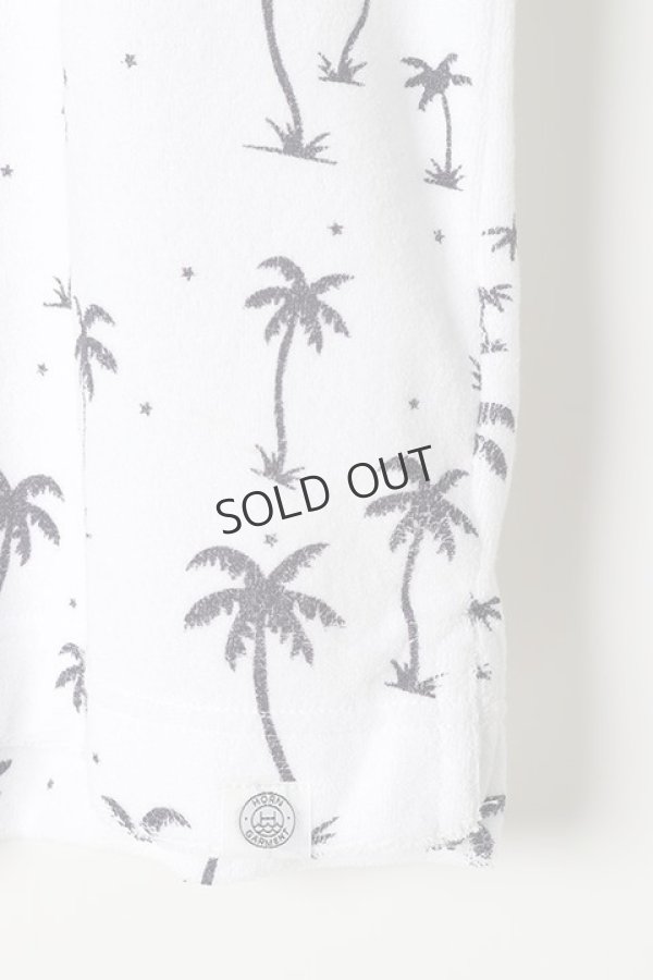 画像3: {SOLD}HORN GARMENT ホーンガーメント Palm Dream Terry Polo{HNM-0A-AP09-WHT-BJS} (3)