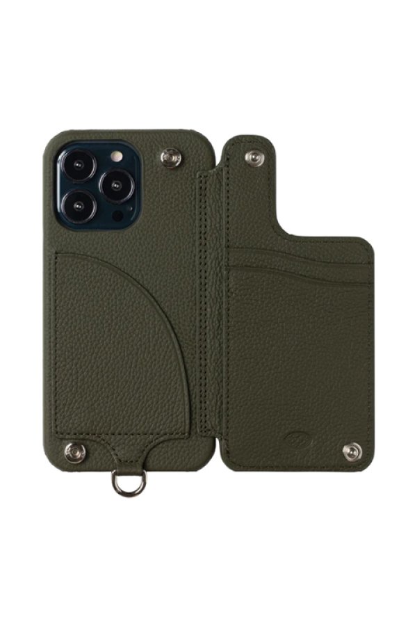 画像2: DEMIU デミュウ POCHE FLAT/iPhone13Pro/カーキ{HS-DE114C-BPF10KK} (2)