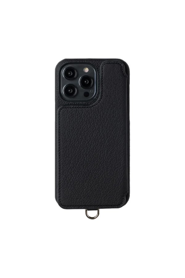画像1: DEMIU デミュウ POCHE FLAT/iPhone14ProMax/ブラック (1)