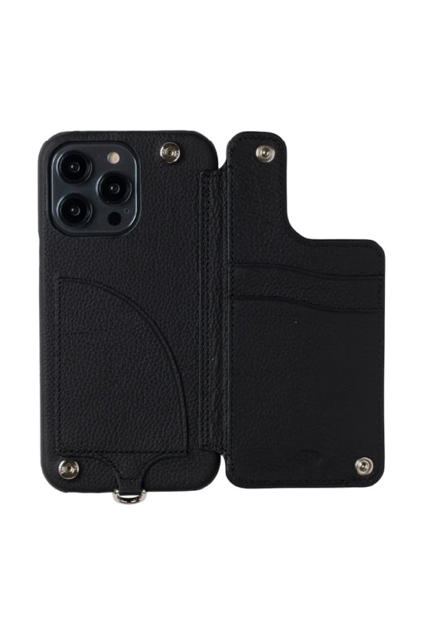 画像2: DEMIU デミュウ POCHE FLAT/iPhone14ProMax/ブラック (2)