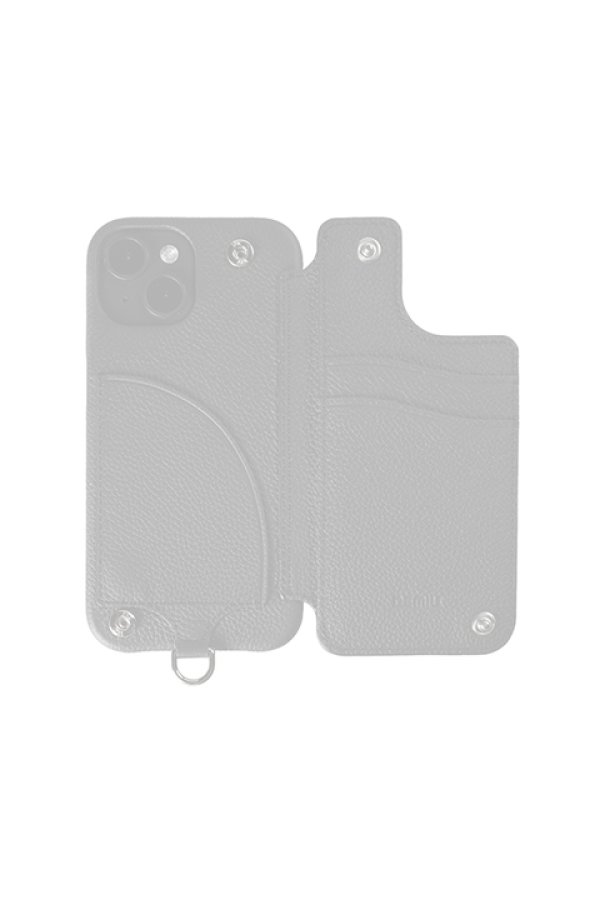 画像2:  {SOLD} DEMIU デミュウ POCHE FLAT/iPhone15/ブラック{DU-PFL16BK} (2)