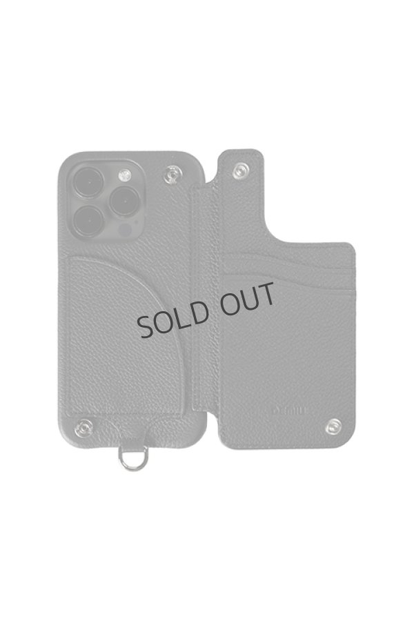 画像2: {※取り寄せ不可}DEMIU デミュウ POCHE FLAT/iPhone15Pro/ブラック{DU-PFL18BK} (2)