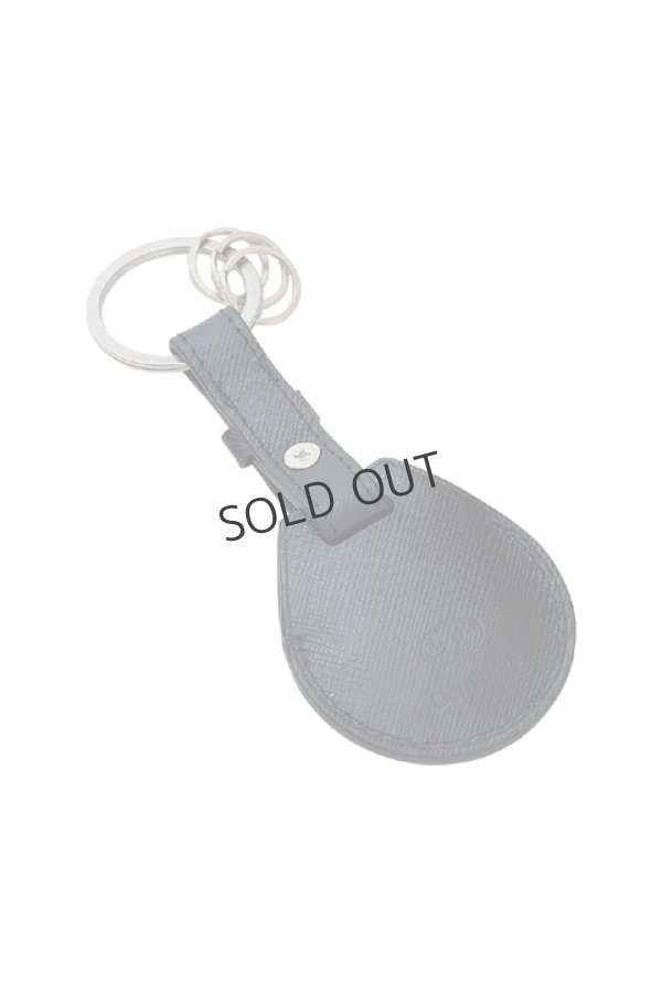 画像1: DEMIU デミュウ エアタグケース/Saffianoブラック{} (1)