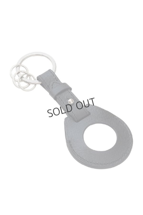 画像2: DEMIU デミュウ エアタグケース/Saffianoブラック{} (2)