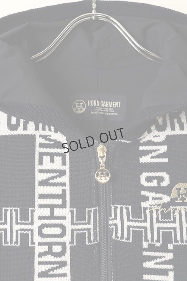 ホーンガーメント　ニット SOLD}HORN GARMENT ホーンガーメント ニットパーカー{-BBA