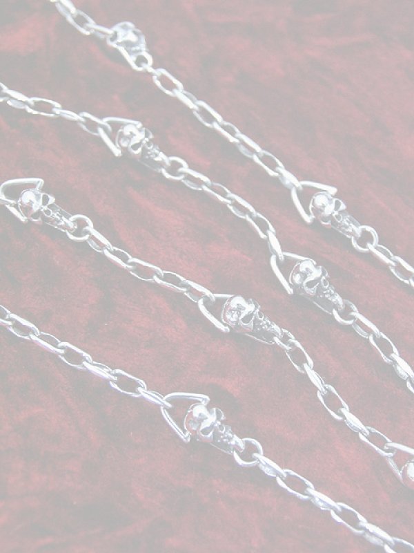 画像3:  {SOLD} ★別注限定商品★ haraKIRI×underbar ハラキリ×アンダーバー 限定髑髏ウォレットチェーン スモール髑髏{-} (3)