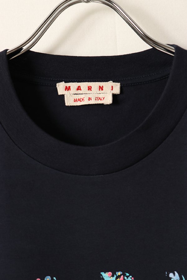 画像6: 【 30%OFF セール59,400円→41,580円】 MARNI マルニ オーガニックコットン製Tシャツ、Marniプリント入り{HUMU0198PQUSCW21FLB99-BDS} (6)