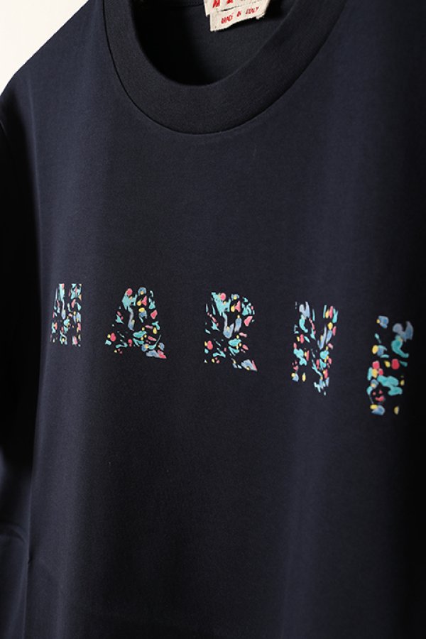 画像7: 【 30%OFF セール59,400円→41,580円】 MARNI マルニ オーガニックコットン製Tシャツ、Marniプリント入り{HUMU0198PQUSCW21FLB99-BDS} (7)