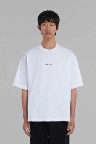 マルニ　斑染め　オーガニックコットン　ロゴＴシャツ 30%OFFセール49,500円→34,650円】 MARNI マルニ ロゴ入り