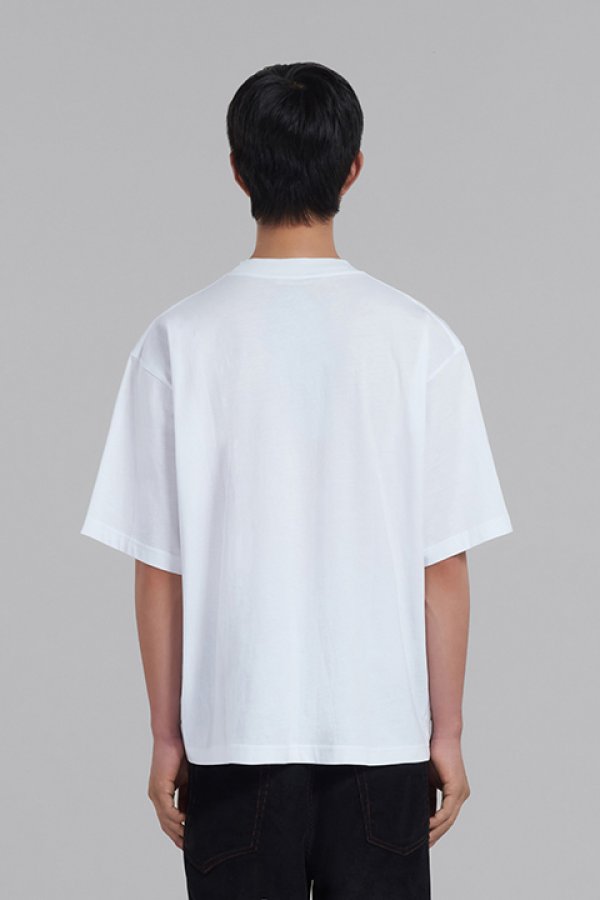 MARNI マルニ ロゴ入りオーガニックコットン Tシャツ(ボクシー