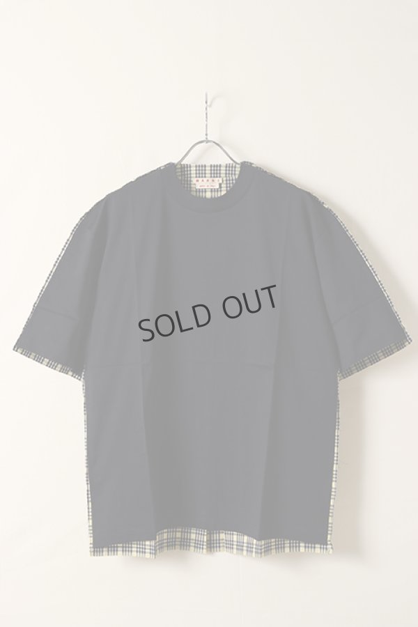 画像4: {SOLD}MARNI マルニ オーガニックコットン製Tシャツ、チェックバック{HUMU0286QXUTC01700B99-BDS} (4)