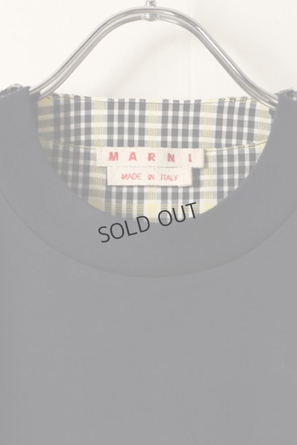 画像5: {SOLD}MARNI マルニ オーガニックコットン製Tシャツ、チェックバック{HUMU0286QXUTC01700B99-BDS} (5)