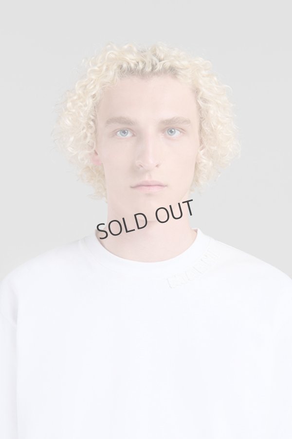 画像3: {SOLD}MARNI マルニ ホワイト マルニパッチ付き オーガニックコットン製オーバーサイズTシャツ{HUMU0287X0UTC32300W01-BDS} (3)