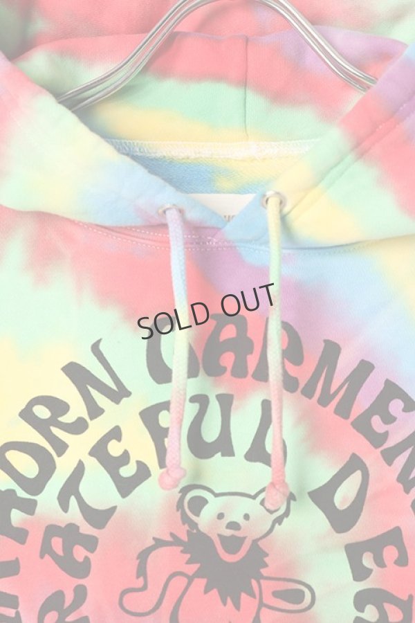 画像2: {SOLD}HORN GARMENT ホーンガーメント Dead Bear "Tie Die" Hoodie{-BBA} (2)