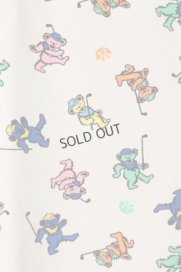 画像3: {SOLD}HORN GARMENT ホーンガーメント Swing Bears Patterned Polo | MEN{HVM-2C-AP35-WHT-BBA} (3)
