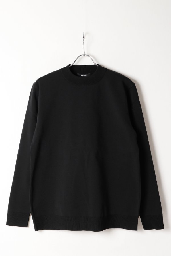 画像1: Revenir リブニール WASHABLE KNIT MOCKNECK L/S{-BEA} (1)