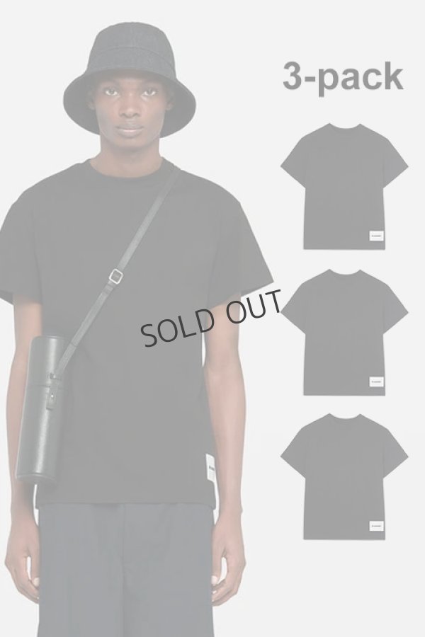 画像1: JIL SANDER ジルサンダー 3枚パック S/S Tシャツ{J47GC0001-J45048-001BLK-BCS} (1)