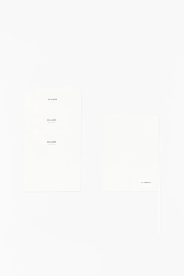 画像4:   JIL SANDER ジルサンダー 3枚パック S/S Tシャツ {J47GC0001-J45048-100WHT-BCS}  :J47GC0001-WHT  (4)