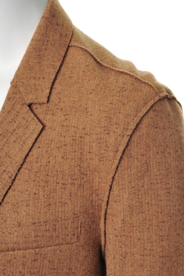 画像4: 【 50%OFF セール137,500円→68,750円】 KRIS VAN ASSCHE クリスヴァンアッシュ SHORT SUIT JACKET W/ RAW EDGES{112JA616-5157-501-} (4)