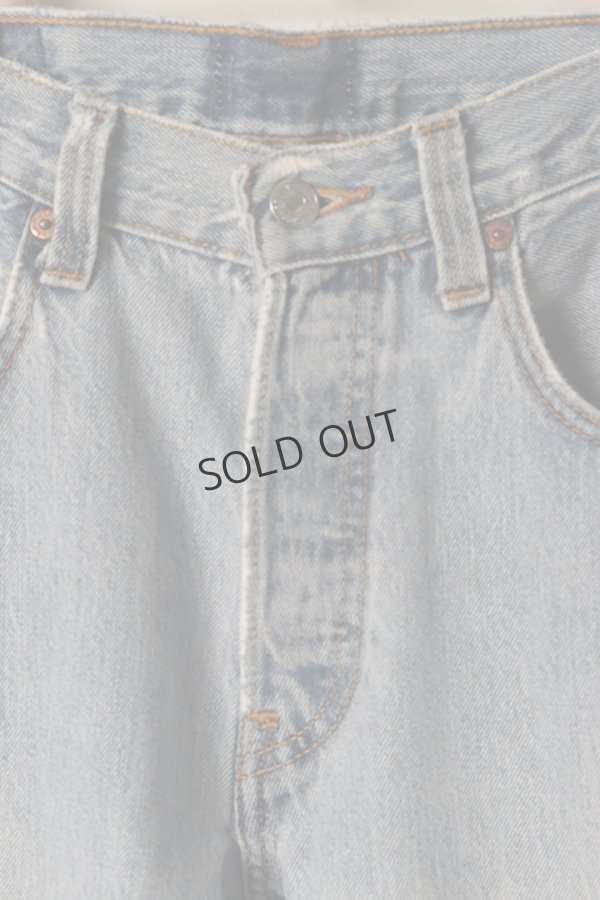 画像2: {SOLD}Jeanie Blue ジーニーブルー Cut-off Denim White Paint & Repair{-BES} (2)