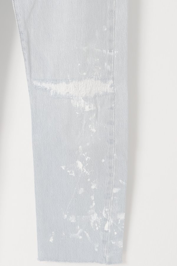 画像5:  {SOLD} Jeanie Blue ジーニーブルー Cut-off Denim White Paint & Repair {-BES}  :JB006-31  (5)