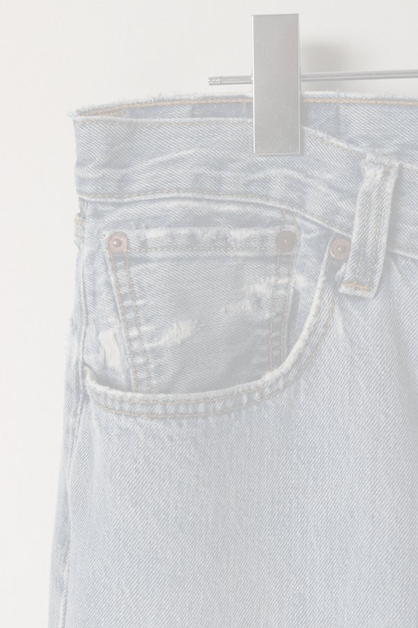 画像6:  {SOLD} Jeanie Blue ジーニーブルー Cut-off Denim White Paint & Repair {-BES}  :JB006-31  (6)