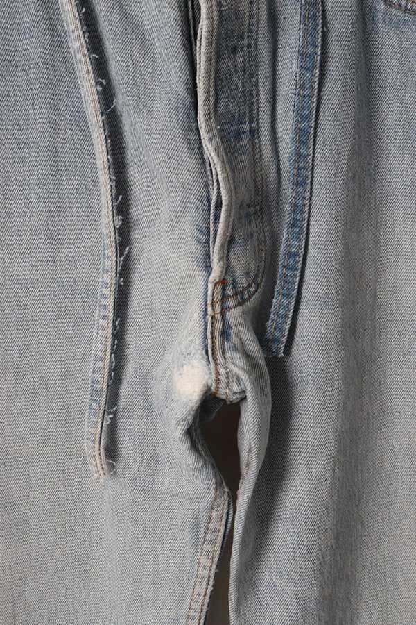 画像4: Jeanie Blue ジーニーブルー Over Size Repair Denim（W/Inseam Code)/Lサイズ-A{-BEA} (4)