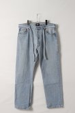 画像1: {SOLD}Jeanie Blue ジーニーブルー Over Size Repair Denim（W/Inseam Code)/Lサイズ-B{-BEA} (1)