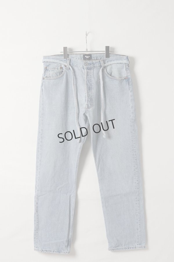 画像1: {SOLD}Jeanie Blue ジーニーブルー Over Size Repair Denim（W/Inseam Code)/Lサイズ-B{-BEA} (1)