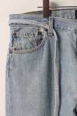 画像3: {SOLD}Jeanie Blue ジーニーブルー Over Size Repair Denim（W/Inseam Code)/Lサイズ-B{-BEA} (3)
