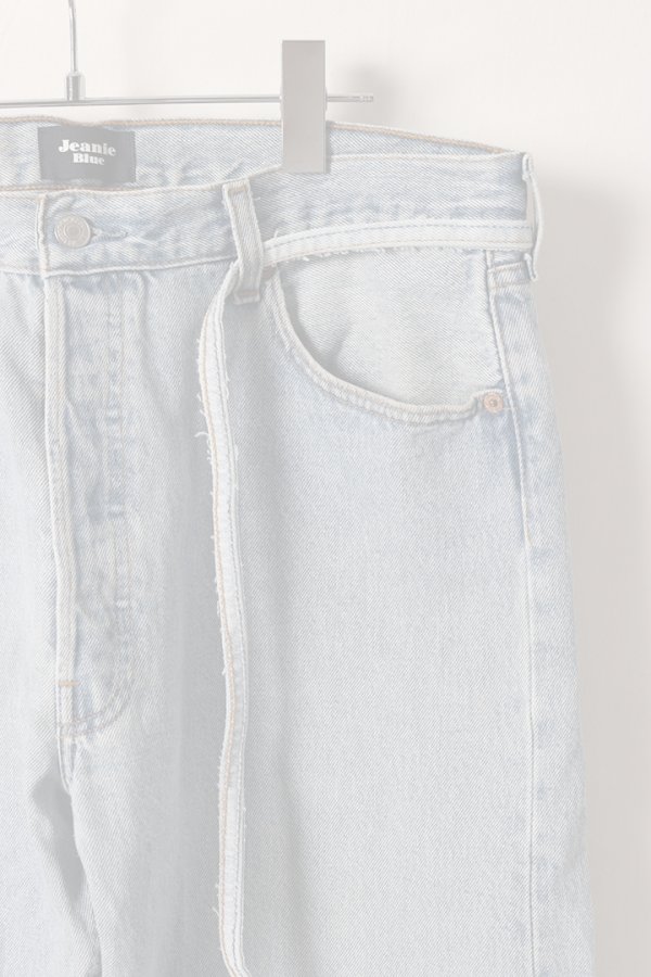 画像4:   Jeanie Blue ジーニーブルー Over Size Repair Denim（W/Inseam Code)/Lサイズ-B {-BEA}  :JB008-L-B  (4)