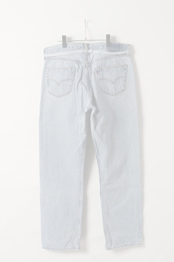 画像6:   Jeanie Blue ジーニーブルー Over Size Repair Denim（W/Inseam Code)/Lサイズ-B {-BEA}  :JB008-L-B  (6)
