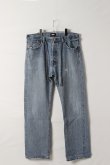 画像1: Jeanie Blue ジーニーブルー Over Size Repair Denim（W/Inseam Code)/Lサイズ-C{-BEA} (1)