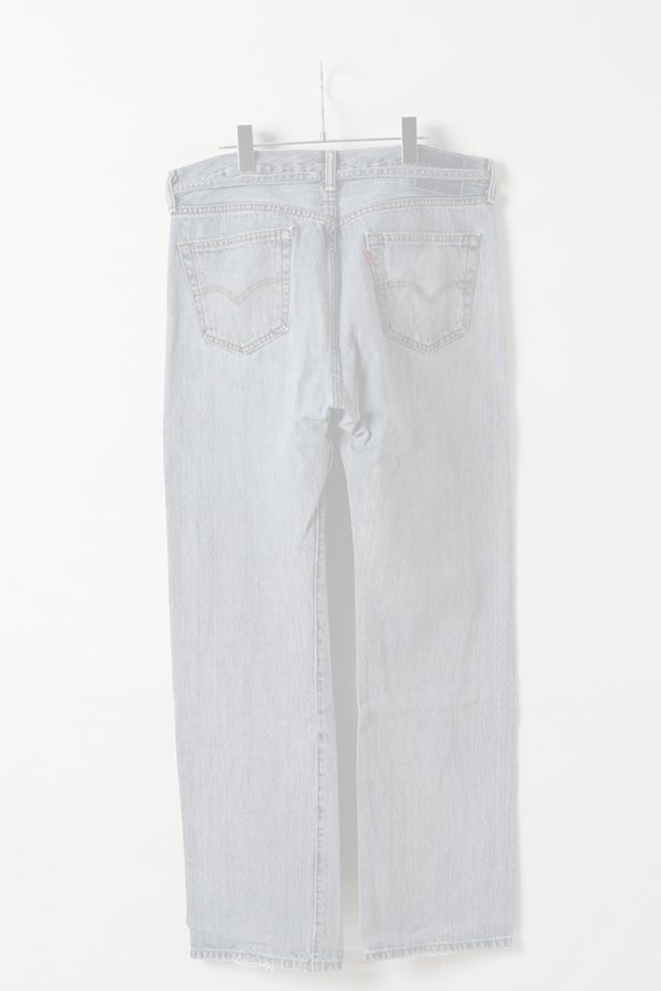 画像6:  {SOLD} Jeanie Blue ジーニーブルー Over Size Repair Denim（W/Inseam Code)/Lサイズ-C {-BEA}  :JB008-L-C  (6)