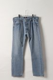 画像1: Jeanie Blue ジーニーブルー Over Size Repair Denim（W/Inseam Code)/Lサイズ-D{-BEA} (1)