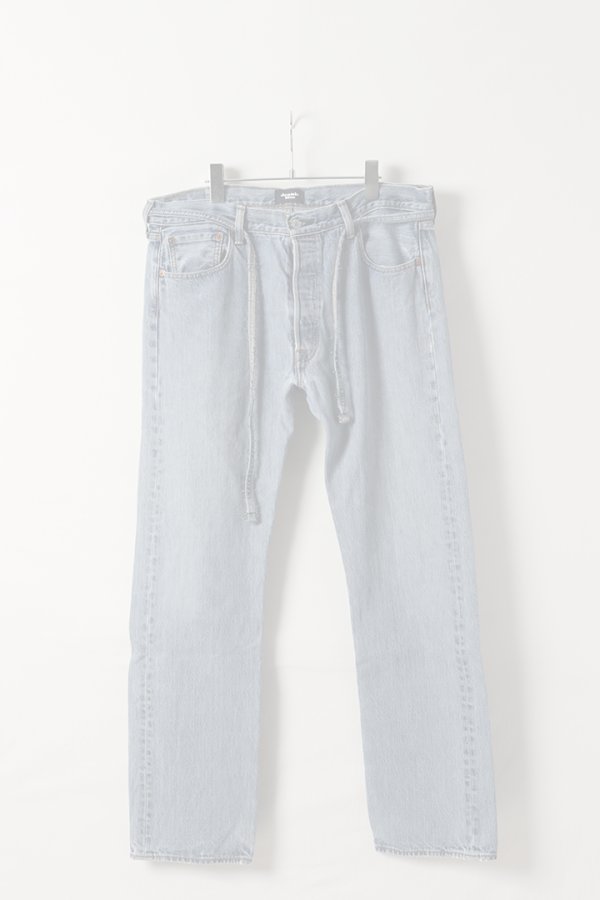 画像1:  {SOLD} Jeanie Blue ジーニーブルー Over Size Repair Denim（W/Inseam Code)/Lサイズ-D {-BEA}  :JB008-L-D  (1)