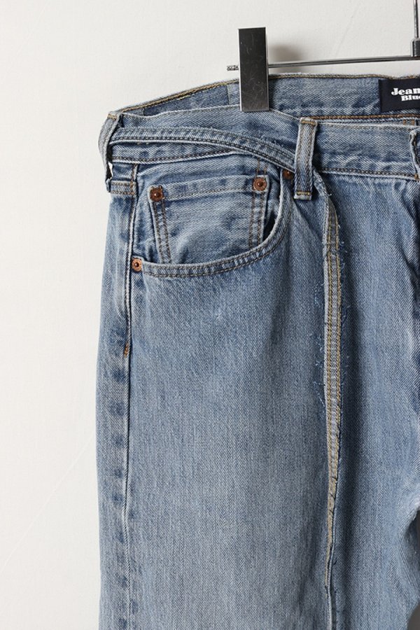 画像3: Jeanie Blue ジーニーブルー Over Size Repair Denim（W/Inseam Code)/Lサイズ-D{-BEA} (3)