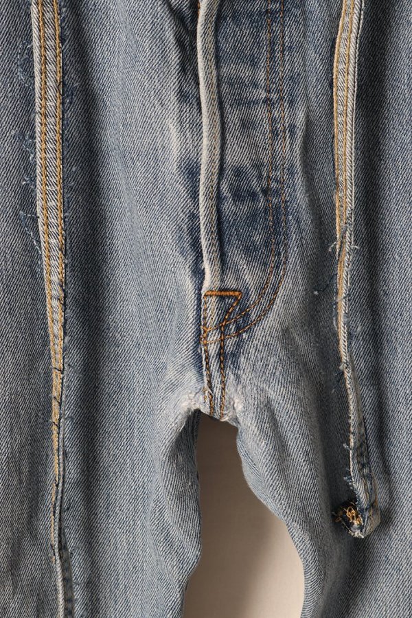 画像4: Jeanie Blue ジーニーブルー Over Size Repair Denim（W/Inseam Code)/Lサイズ-D{-BEA} (4)